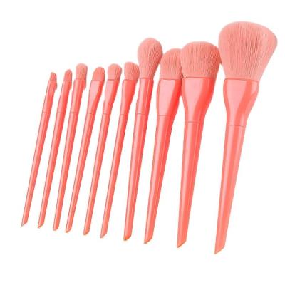 China Angular Blush Popular Color Macaron Travel Makeup Brushes Powder Brush Makeup Synthetic Hair for sale