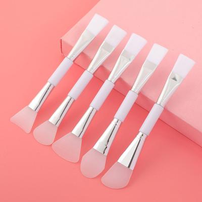 China Beauty Care Make Tools Factory Hot Sale Five Styles Silicone Face Mask Brush And Soft Nylon Hair Double Use Head Face Mask Makeup Brush for sale