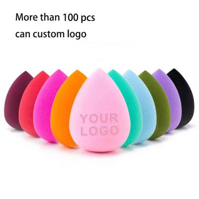 China Custom Logo Blender Beauty Makeup Pink Liquid Foundation Beauty Sponge Blender Set for sale