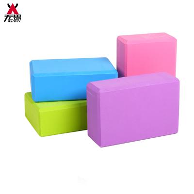 China WUWEI EVA Foam Yoga Block Eco Friendly Yoga Bricks Yoga Pilates Block Fitness Exercise Block for sale