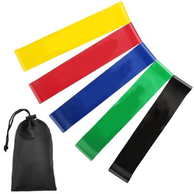 China Durable Custom Logo Wholesale Stretch Fitness Workout Resistance Bands Set With Logo / Elastic Exercise Resistance Bands for sale