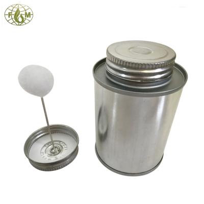 China 8oz PVC Cement Metal Tin Containers Chemical Adhesive Solvent Tin Can for sale