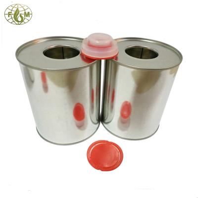 China Packing oil/pvc/cpvc/upvc cement or other adhesive round engine lubricant 800ml tin can or oil remover from metal can maker for sale