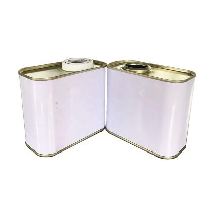 China Square Squeez Cap 500ml Tin Can Metal Oil Tin Can Motor Oil Container For Motor Oil Packaging for sale