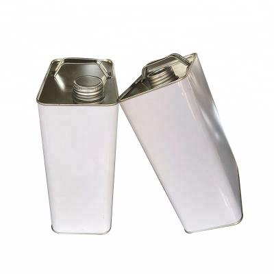 China Square Tin Can Metal Oil Tin 4L Paint Motor Oil Can With Screw Cap Cap for sale