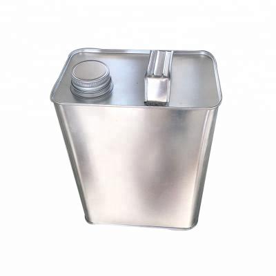 China Paint Empty Square Metal Oil Tin Can For Engine Oil Packaging With Metal Cap for sale