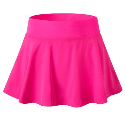 China Women's Solid Color Breathable Professional Tennis Divided Two-Layer Anti-Glare Shorts Skirts for sale