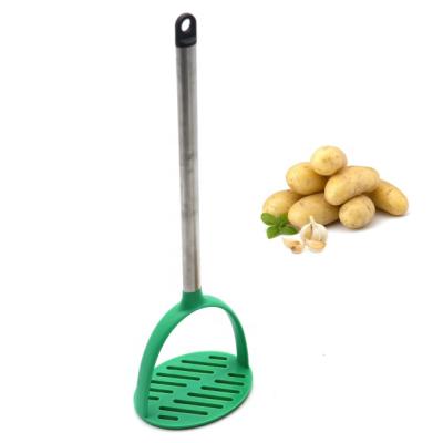 China Viable Plastic Food Grade Potato Crusher Potato Masher Press With Stainless Steel Handle Dishwasher Safe BPA Free for sale