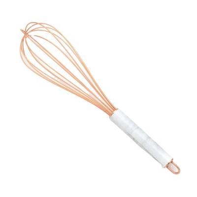 China Food Grade Gold Stainless Steel Whisk Whisk Whisk Manual Viable Manual Egg Beater Set With Printed S.S. Handle for sale