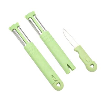 China Vegetable Slicer Multifunctional Pro Blade Knife Kitchen Stainless Steel Potato Peeler Viable Touch Straight Plastic Handle for sale