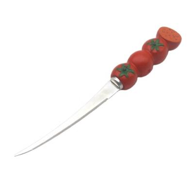 China Manual Stainless Steel Tomato Shape Resin Handle Viable Knife for sale