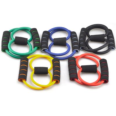 China 8-Shaped Training Yoga Chest Expander Muscle Exerciser Resistance Back Stretch Band Elastic Pull Rope for sale