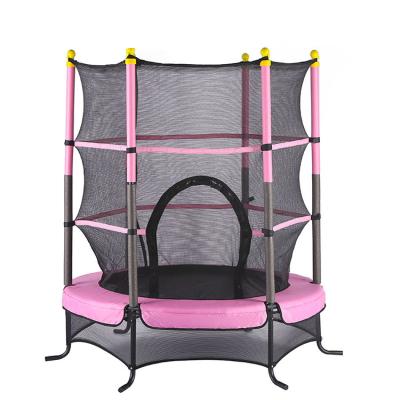 China With Protective Net Kids Games Mini Trampoline Round Gymnastics Indoor Trampoline With Safety Net for sale