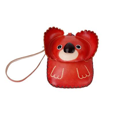 China Mini Wallet Gift Key Bag Handmade Animal Leather Women Cowhide Purse Cartoonish Coin Purse for sale