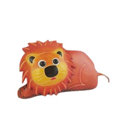 China Factory Sale Cartoonish Animal Lion Shape Handmade Mini Wallet Coin Shaped Leather Purse For Kids for sale