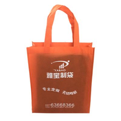 China Logo Customized Fashion Handled Bags With Handle Nonwoven Shopping Bag for sale