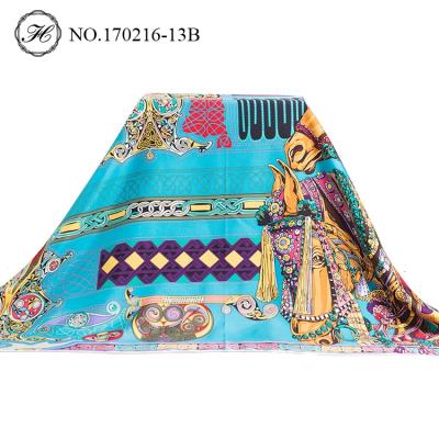 China New Square Design Novelty Horse Digital Printed Twill Silk Scarf 90x90 With Logo for sale