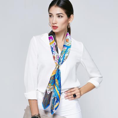 China Long High Quality Custom Design Digital Printed 100% Pure Silk Scarves For Women Scarf for sale