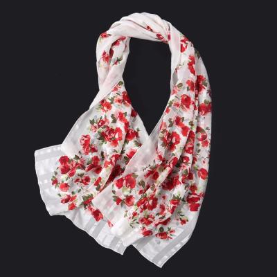 China 2020 High Quality Square Scarves Women Custom Design Printed Silk Georgette Satin Scarf Shawl for sale