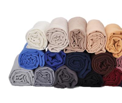 China Direct manufacture long color terylene winter shawl sheer hijab scarf for ladies for sale