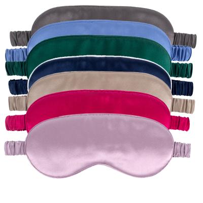 China Daily Life 100% Natural Silk Sleep Mask Soft Eye Mask Cover For Night Sleep Blindfold Eye Shades Adjustable Strap Soft Eye Cover for sale