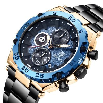 China Wholesale price fashion automatic sports watch BY-5178 quartz men's watch BY-5178 factory date BENYAR hands wristwatch waterproof luminous masculino for sale