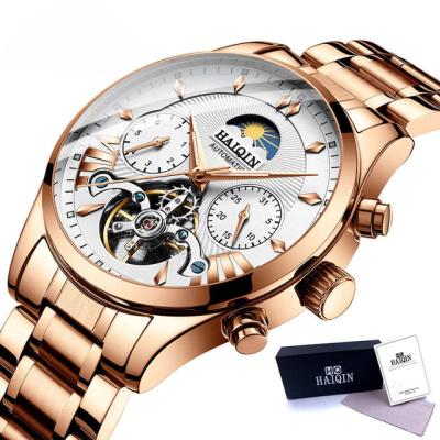 China AutomaticTourbillon Chronograph HAIQIN Chronograph HAIQIN Luxury Mechanical Watch Business Men's Waterproof Wrist Watch For Men for sale