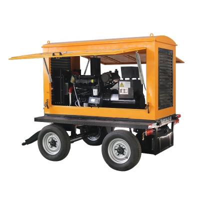 China Mobile 30 KVA 30kva Diesel Generator Trailer On With Cart Wheels Silent Diesel Generator for sale