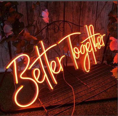 China Wedding Wedding Lights Decor Neon Sign Better Together Led Strip Outdoor Or Indoor White Acrylic for sale