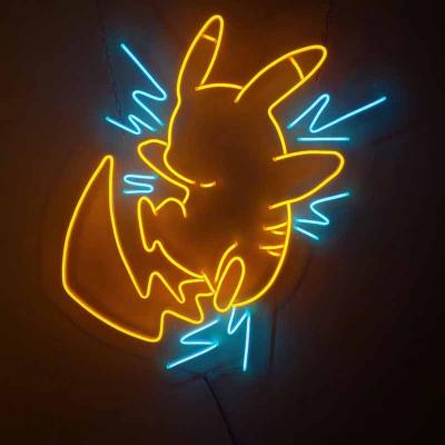 China Shops Pikachu led neon sign, custom neon wall decor home wall light decor, custom anime neon sign for sale