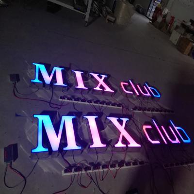 China Shop Front RGB Changeable Letter Sign Hanging Custom Small Acrylic Love Led Light Letter Sign For Bar for sale