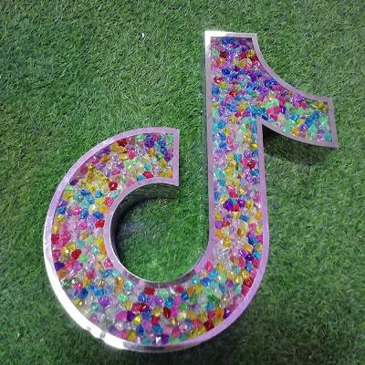 China Shop front rgb diamond tiktok 3d led channel letter sign advertising sign store sample wall for sale