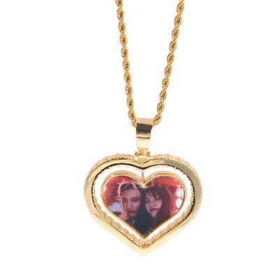 China Hops CLASSIC love hip photo men and women universal personality personalized photo frame rotation pendant necklace for sale