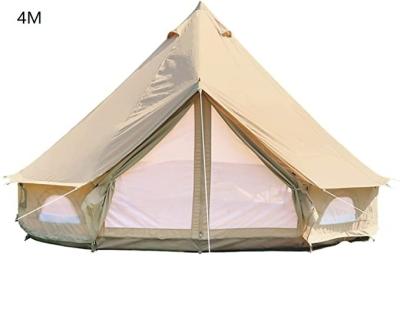 China Straight Bracing Type DANCHEL OUTDOOR 4-Season Waterproof Cotton Canvas Bell Yurt Tents Family Glamping 4m for sale