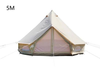 China Straight Bracing Type DANCHEL OUTDOOR 4-Season Waterproof Oxford Bell Yurt Tents Family Glamping 5m for sale