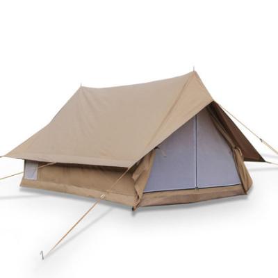 China Diagonal Bracing Type DANCHEL OUTDOOR Humanoid tent outdoor camping thickened rainproof double door bell-shaped yurt camp cotton tent for sale