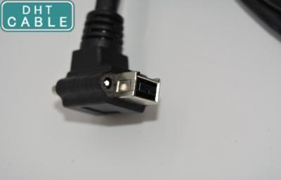 China Right Angle 90 Degree IEEE 1394 Firewire Cable , Industrial Camera IEEE 1394B Cable for sale