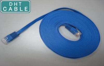 China Copper Super Flat Gigabit Ethernet Cable / Patch Cord CAT6 Network Ethernet Cable for sale