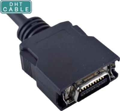 China Double - Shield Black Color SCSI Cable , Machine Vision Cable With OEM / ODM for sale