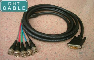 China 30 Pin Custom Data Cables Male DVI To 5x BNC HDTV Video 3300MP 5100MP Adapter for sale