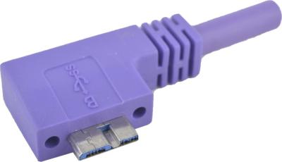 China CCD Camera Cable USB 3.0 A to Micro B Left Angled With Screw Locking 15fts 5M for sale