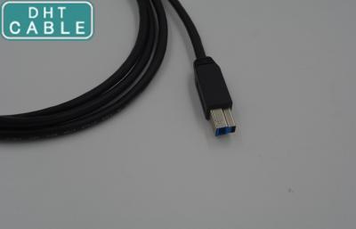 China Robust Industrial Camera USB Cable , Black / Purple USB 3.0 A To B Camera Data Cable for sale