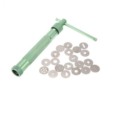 China Lixsun Viable Clay Extruder Gun with 20 Tips Sugar Paste Fondant Extruder Cake Decorating Tool Suppliers for sale