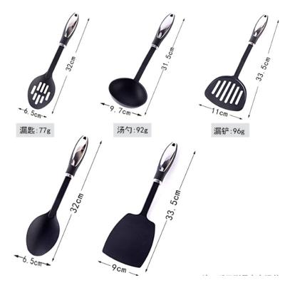 China Lixsun Sustainable Food Grade Kitchen Accessories Tools Non-Slip Cookware Set Nylon Kitchen Utensil Kit for sale