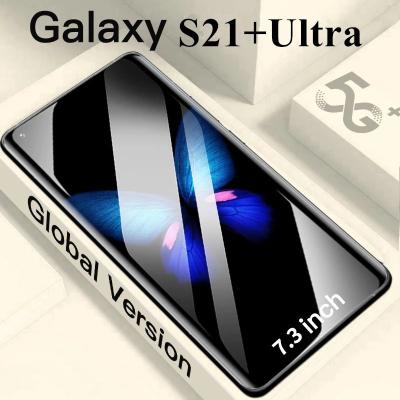 China Dual SIM Card New Smartphone S21+Ultra Full Display 12GB +512GB 24MP+48MP Facial Recognition 4G 5G Dual Sim GPS Celular 7.3 Inch Cell Phones for sale