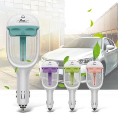 China 2021 New Mini Car Steam Humidifier Air Purifier Aroma Diffuser Essential Oil Diffuser Car Humidifier Many Colors for sale