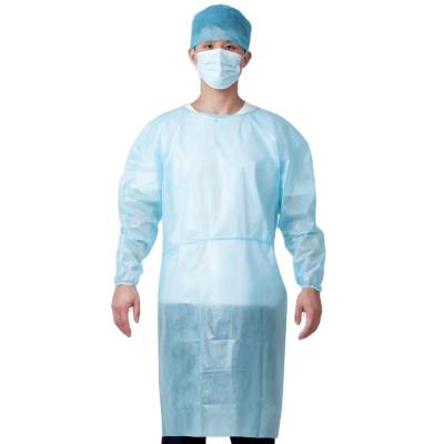 China Level 3 sms pp sms pp suit isolation gown cpe medical exam wearproof isolation gown ce surgical work clothes gawn isolate medical gowns for sale