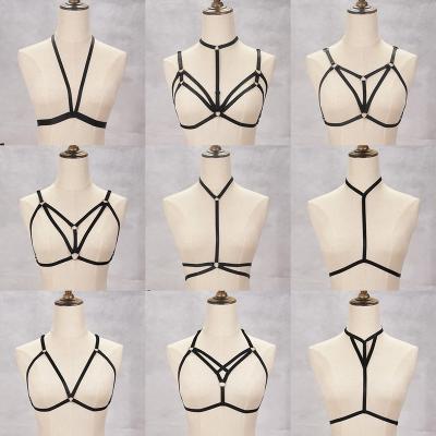 China Cheapest Body Bondage Women Bondage Cage Sexy Women Gothic Lingerie 90s Cheapest Body Harness Belt-Harness Crop Tops Cage Bralette Fetish Harness for sale