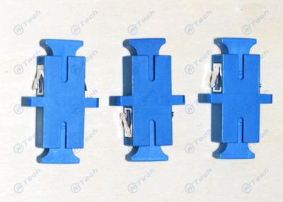 China Telecom Type SC Fiber Optic Adapter Blue Color Simplex Insertion Loss < 0.2db for sale