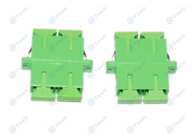 China Green Color ABS Housing SC Apc Adapter , SC Duplex Adapter With Ceramic Sleeve for sale